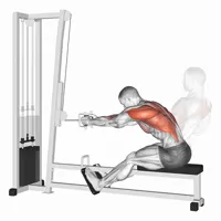 Close Neutral Wide Horizontal Row on Pulley