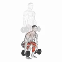 Sentadilla con salto con mancuernas