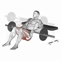 Hip thrust inclinado con barra