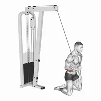 One arm curl on high pulley