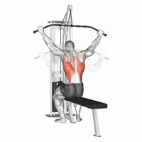 Open Rear Lat Pulldown in Pronation on High Pulley