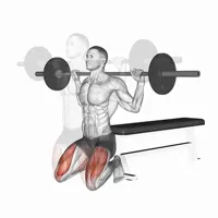 Extensión de cuádriceps con barra