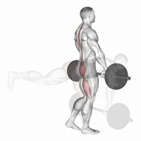 Single leg deadlift with barbell