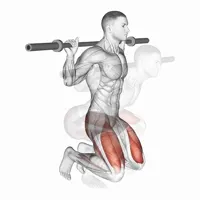 Squat jumps with barbell