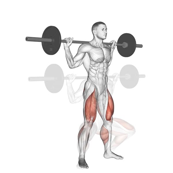 Barbell Jump Squat — ejercicio de Pierna, nivel Avanzado