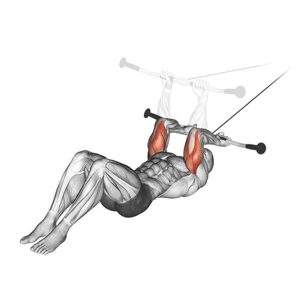 French Press with Pulley — ejercicio de Tríceps, nivel Intermedio