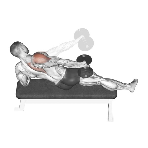 Horizontal Lateral Raises with Dumbbells — ejercicio de Hombros, nivel Intermedio