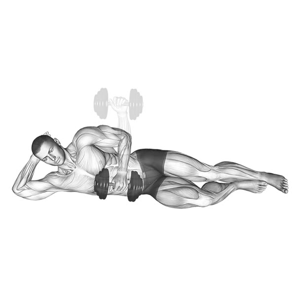 Isolated External Rotation with Dumbbell — ejercicio de Hombros, nivel Intermedio