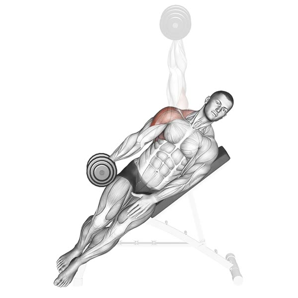 Isolated Incline Lateral Raise with Dumbbell — ejercicio de Hombros, nivel Intermedio