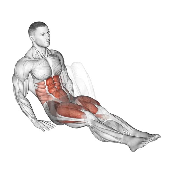 Lower Crunch with flexion and extension — ejercicio de Abdomen, nivel Avanzado