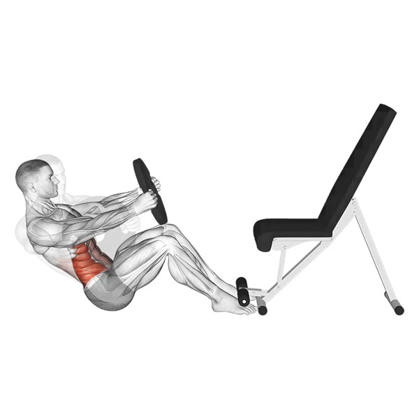 Overhead Twists While Seated with Weight — ejercicio de Hombros, nivel Intermedio