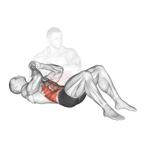 Superior Cross Crunch — ejercicio de Abdomen, nivel Intermedio